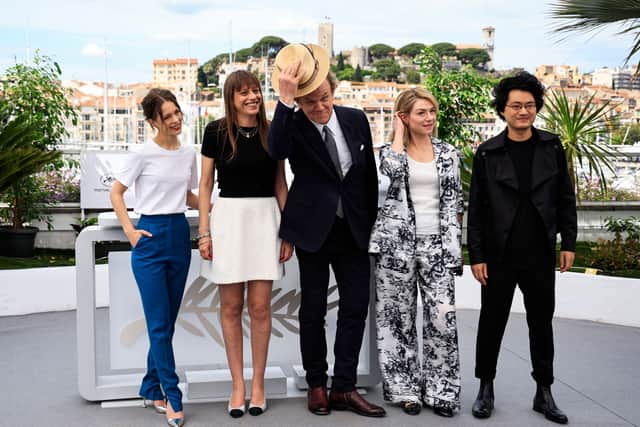 US actor and President of the Un Certain Regard jury John C. Reilly (C) poses with members of the jury (from L) German actress Paula Beer, French film director Alice Winocour, Belgian actress Emilie Dequenne and French-Cambodian film director Davy Chou during a photocall for the "Un Certain Regard" jury at the 76th edition of the Cannes Film Festival in Cannes, southern France, on May 17, 2023. (Photo by Valery HACHE / AFP) (Photo by VALERY HACHE/AFP via Getty Images)