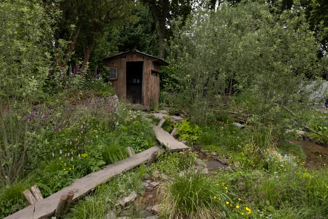 The 'Rewilding Britain Landscape' garden on May 23, 2022 in London, England. (Photo by Dan Kitwood/Getty Images)
