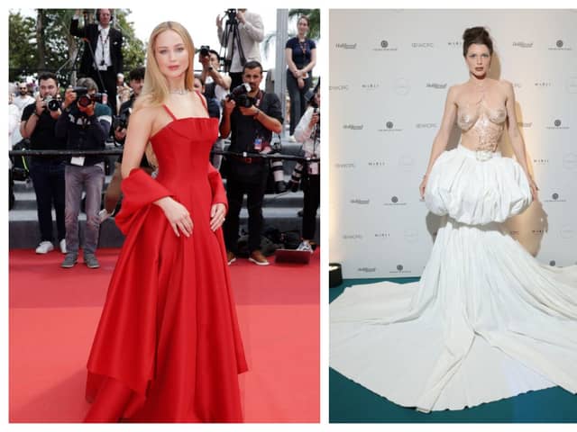Jennifer Lawrence wowed at Cannes 2023 whilst Julia Fox failed to impress. Photographs by Getty