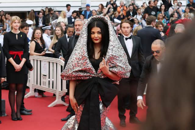 CANNES, FRANCE - MAY 18: Aishwarya Rai attends the "Indiana Jones and The Dial of Destiny" red carpet during the 76th annual Cannes film festival at Palais des Festivals on May 18, 2023 in Cannes, France. (Photo by Ernesto S. Ruscio/Getty Images for Campari)