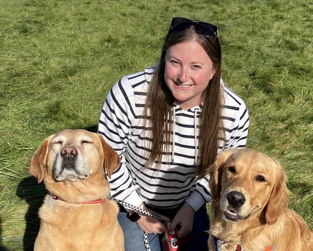 Olivia Riley and her three golden retrievers were killed after being hit by an Audi TT (Photo: SWNS)