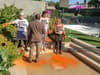 Just Stop Oil: protesters throw orange paint over Chelsea Flower Show garden exhibit