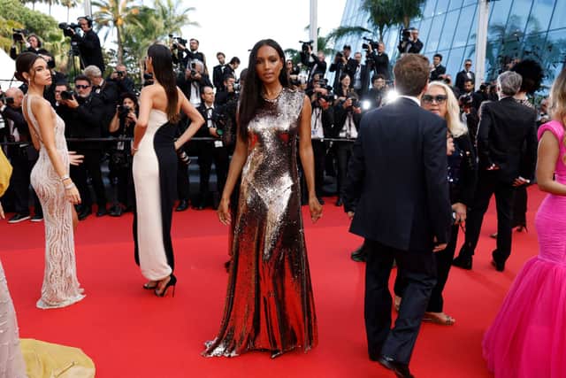 CANNES, FRANCE - MAY 24: Jasmine Tookes attends the "La Passion De Dodin Bouffant" red carpet during the 76th annual Cannes film festival at Palais des Festivals on May 24, 2023 in Cannes, France. (Photo by Mike Coppola/Getty Images)