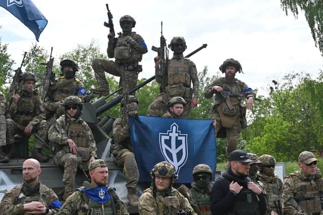 Members of the Russian Volunteer Corps targeted the Belgorod Oblast region in raids aimed to create a demilitarised zone between Ukraine and Russia. (Credit: AFP via Getty Images)