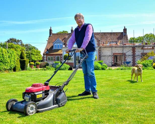 A gardener has hit out at the neighbours who “grassed him up” over his lawnmower after the local council told him a noise complaint has been made made. Credit: Newsquest / SWNS
