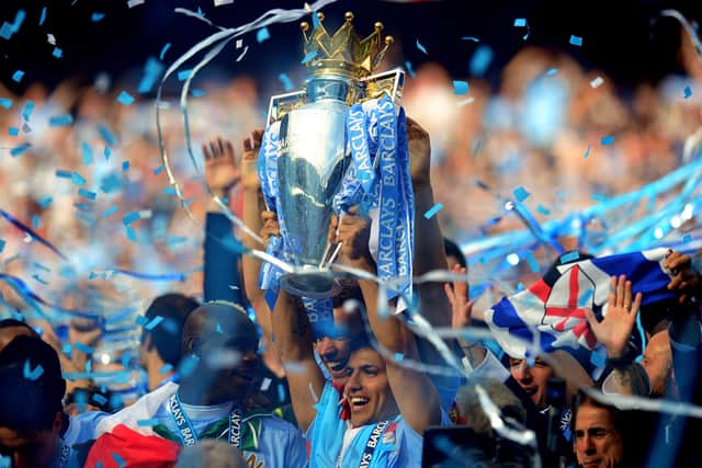 Sergio Aguero scored the winner for Manchester City in a dramatic final day in 2011/12. (Getty Images)