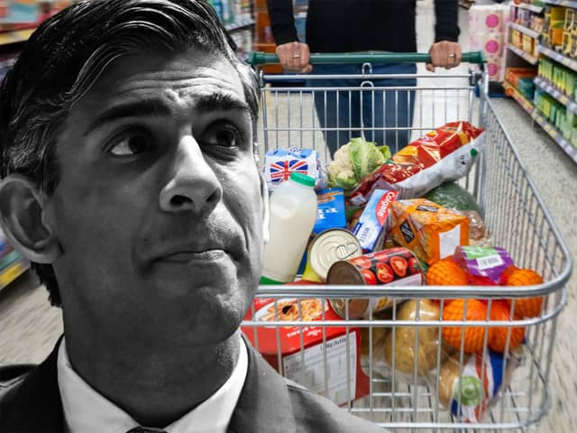 Rishi Sunak reportedly wants to introduce a food price cap in UK supermarkets (images: Adobe/Getty Images)