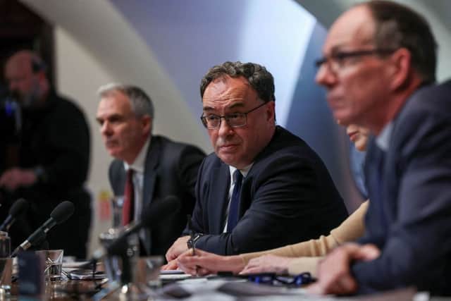 Bank of England interest rate setters, including governor Andrew Bailey (centre) will be looking at the core inflation rate closely (image: AFP/Getty Images)