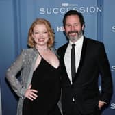 NEW YORK, NEW YORK - MARCH 20: (L-R) Sarah Snook and Dave Lawson attend the HBO's "Succession" Season 4 Premiere at Jazz at Lincoln Center on March 20, 2023 in New York City. (Photo by Jamie McCarthy/Getty Images)