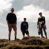 Nick with NationalWorld's Money editor Henry Sandercock and Data and Investigations editor Harriet Clugston on the summit of Ben Lawthers. Photo credit: Craig Sinclair 