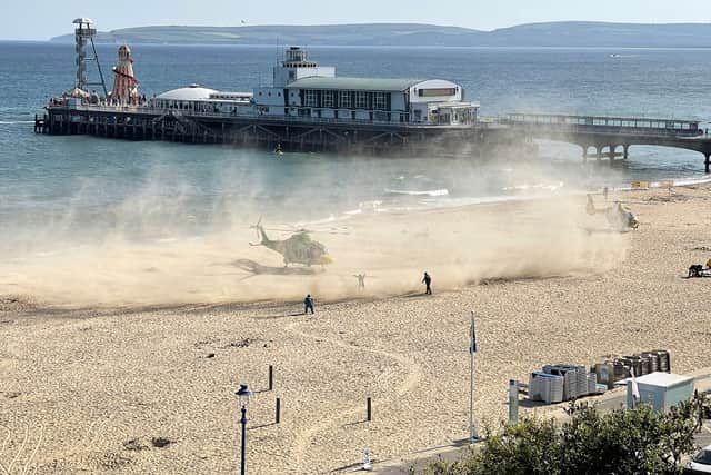 A man has been arrested on suspicion of manslaughter after an incident off Bournemouth beach (Photo: Professor Dimitrios Buhalis/PA Wire)