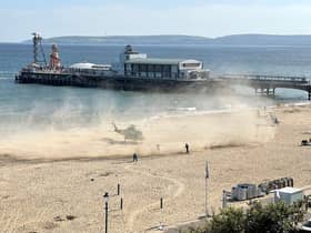 A man has been arrested on suspicion of manslaughter after an incident off Bournemouth beach (Photo: Professor Dimitrios Buhalis/PA Wire)