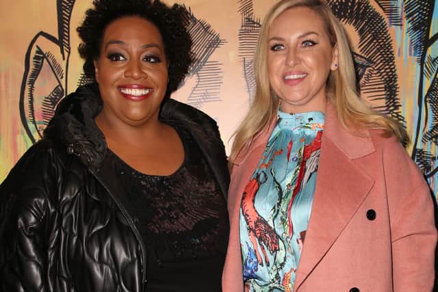LONDON, ENGLAND - NOVEMBER 18: Alison Hammond and Josie Gibson attend "WILL: An Evening of Stories with Friends" hosted by Will Smith at The Savoy Theatre on November 18, 2021 in London, England. (Photo by Lia Toby/Getty Images)