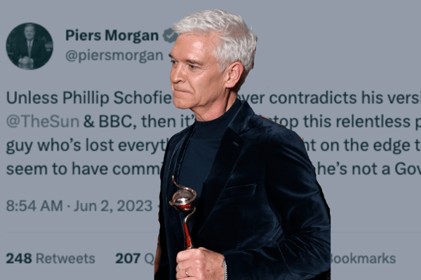 Names such as Piers Morgan are now coming out in support of Phillip Schofield after his interview with the BBC (Credit: Twitter/Getty)