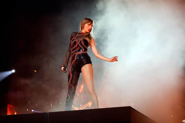 Taylor Swift performs onstage for the opening night of “Taylor Swift | The Eras Tour” at State Farm Stadium on March 17, 2023 in Swift City, ERAzona (Glendale, Arizona). Credit: Kevin Winter/Getty Images for TAS Rights Management 