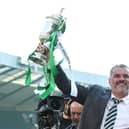 Postecoglou celebrates Scottish Cup final win against Inverness in June 2023