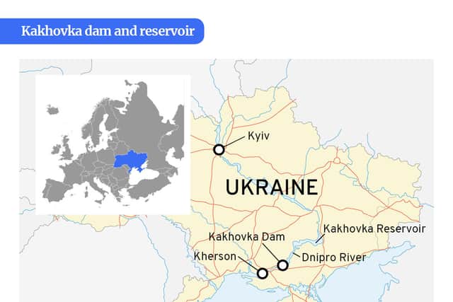 The Kakhovka dam is in a part of southern Ukraine that Russia controls. (Photo: NationalWorld/Mark Hall) 