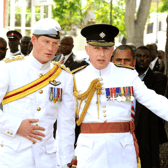 Prince Harry alongside Jamie Lowther Pinkerton (Credit: Getty Images)