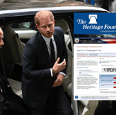 Who are The Heritage Foundation, who are seeking the public viewing of Harry's US visa (Credit: Getty Images/Heritage Foundation/Department of Homeland Security)