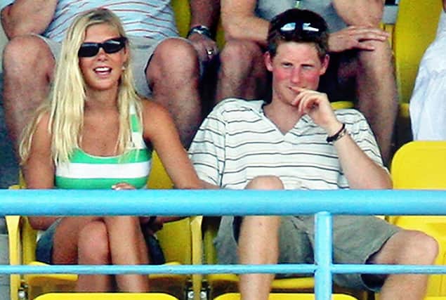 St John's, ANTIGUA AND BARBUDA: Britain's Prince Harry and his girlfriend Chelsy Davy watch the ICC World Cup Cricket 2007 Super Eight match between Australia and England at the Sir Vivian Richards Stadium in St John's, 08 April 2007. Australia scored 185-2 at the end of 36 overs as they chase England's 247-10. AFP PHOTO/Jewel SAMAD (Photo credit should read JEWEL SAMAD/AFP via Getty Images)
