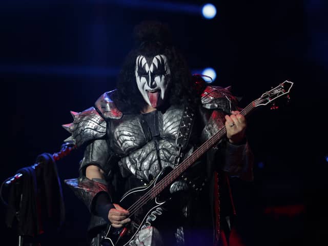 Kiss frontman Gene Simmons made a surprise appearance to watch the latest session of PMQs in the House of Commons. (Credit: AFP via Getty Images)