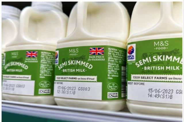 M&S scraps use-by-dates on milk as shoppers told ‘use judgement’. (Photo: M&S UK) 