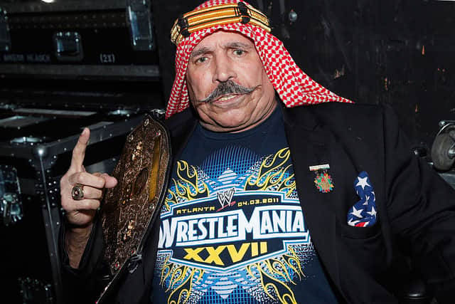 Iron Sheik poses backstage at Power 96.1's Jingle Ball 2013 at Philips Arena on December 11, 2013 in Atlanta, Georgia.  (Photo by Ben Rose/Getty Images for Clear Channel)