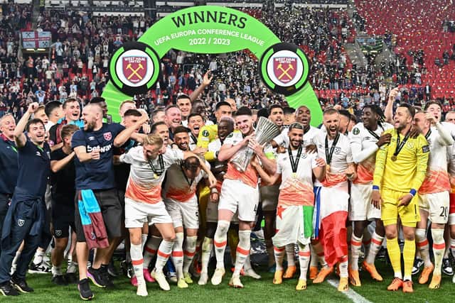 Winning the Europa Conference League ended West Ham United's near 40 year wait for a major trophy - Credit: Getty