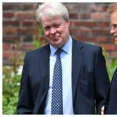 Earl Spencer with his nephew Prince Harry. Photograph by Getty