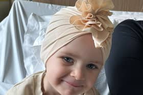 Three-year-old Ella has been diagnosed with stage four neuroblastoma (Photo: Claire Formby / SWNS)