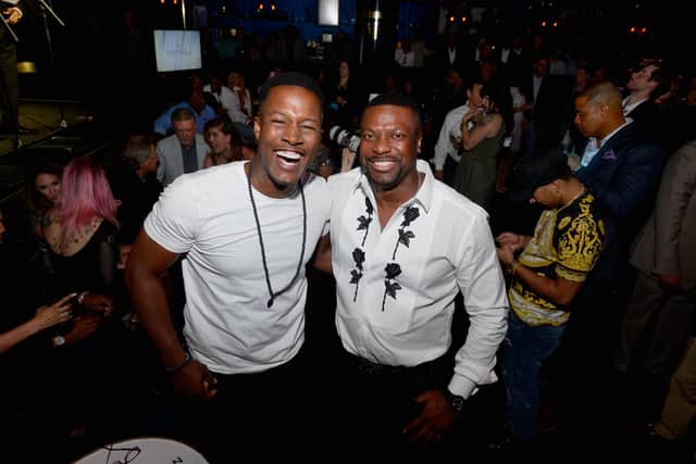 Actor Flex Alexander (L) and actor/comedian Chris Tucker attend the Coach Woodson Las Vegas Invitational at the red carpet and pairings party at 1 OAK Nightclub at The Mirage Hotel & Casino on July 10, 2016 in Las Vegas, Nevada.  (Photo by Bryan Steffy/Getty Images for PGD Global)