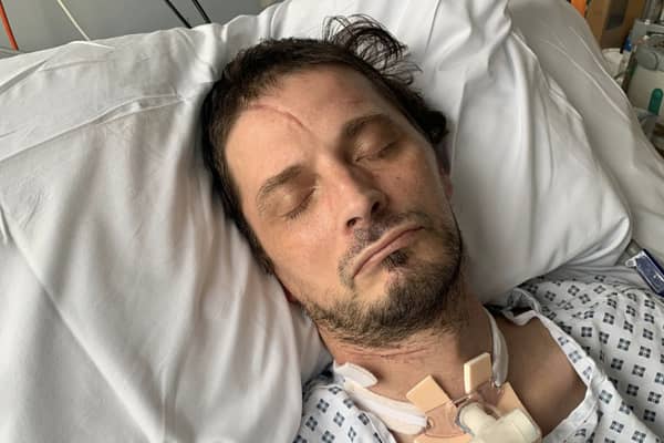 Andrew Kent fell from a hoist used to transfer him between his bed and wheelchair in hospital (Photo: Vicki Gooding / SWNS)