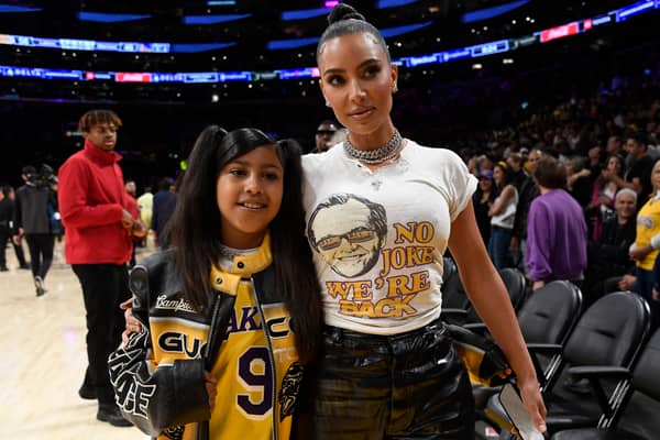 Kim Kardashian with her eldest daughter North.