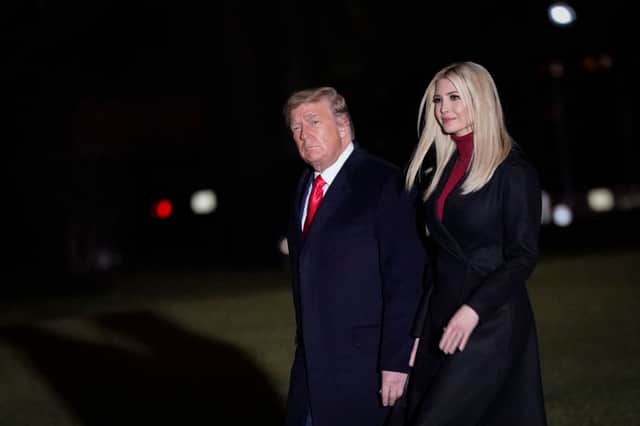 WASHINGTON, DC - JANUARY 04: The former U.S. President Donald Trump and daughter Ivanka Trump on January 4, 2020 in Washington, DC.  (Photo by Drew Angerer/Getty Images)