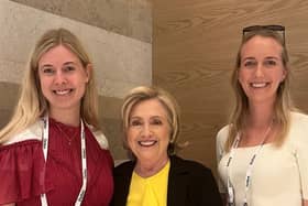 Hillary Clinton endorsed Female Invest after meeting some of the co-founders in Abu Dhabi for a Forbes summit and asked for a copy of their book, 'Girls Just Wanna Have Funds' (Pic:Female Invest)