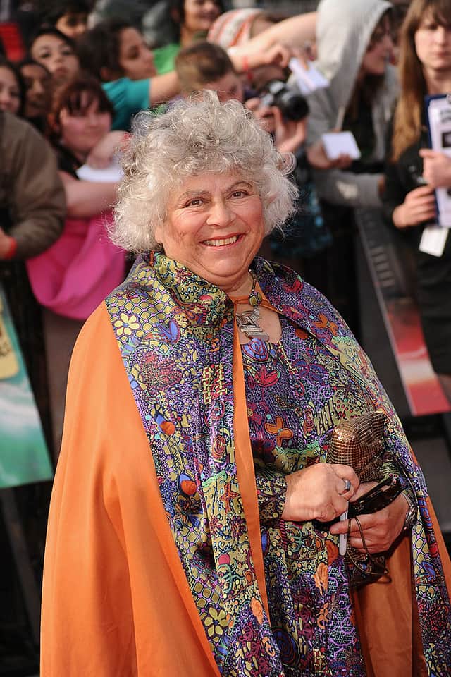 Miriam Margolyes attends the World Premiere of Harry Potter and The Deathly Hallows - Part 2 at Trafalgar Square on July 7, 2011 in London, England.  (Photo by Ian Gavan/Getty Images)