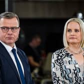 Petteri Orpo of the National Coalition and Rikka Purra of the Finns Party are set to form a new right-leaning coalition in the Finnish parliament. (Credit: AFP via Getty Images)