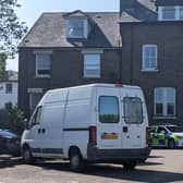 A police car parked outside a house on Albion Place, Maidstone. Picture: Anahita Hossein-Pour/PA Wire