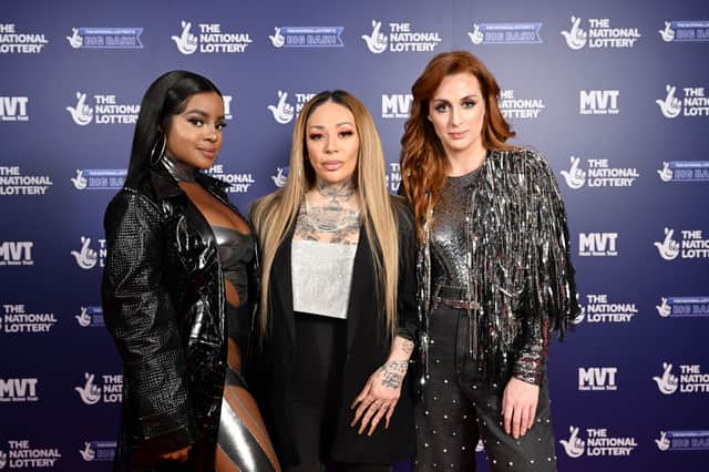 Keisha Buchanan, Mutya Buena and Siobhán Donaghy of Sugababes (Photo: Jeff Spicer/Getty Images for The National Lottery)