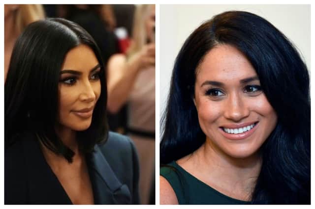 Meghan Markle certainly looks to be following in the footsteps of Kim Kardashian. Photographs by Getty