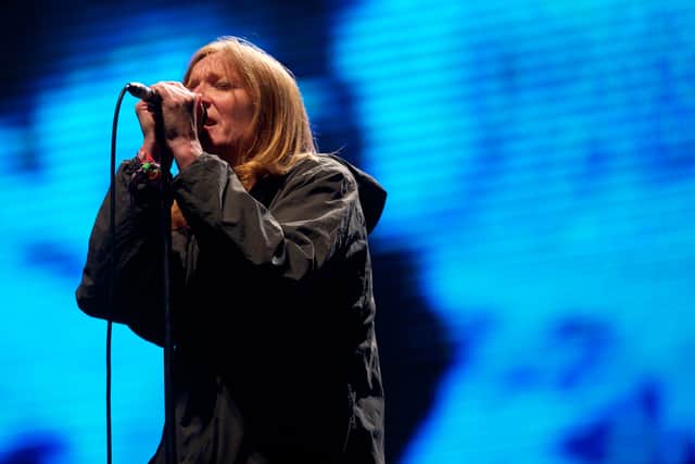 British singer Beth Gibbons performs with the band Portishead during the third day of the Glastonbury Festival of Contemporary Performing Arts near Glastonbury, southwest England, on June 28, 2013. (Credit - ANDREW COWIE/AFP via Getty Images)