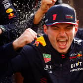 Max Verstappen celebrates his 41st race win in Formula 1