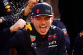 Max Verstappen celebrates his 41st race win in Formula 1