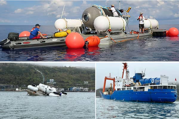 The hunt for the missing sub, which may have been thousands of metres under the sea, has been described as "complex and unusual" (Photos: PA Wire)