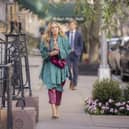 Sarah Jessica Parker filming And Just Like That... in New York City (Sky)