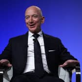 NATIONAL HARBOR, MD - SEPTEMBER 19:  Amazon CEO Jeff Bezos, founder of space venture Blue Origin and owner of The Washington Post, participates in an event hosted by the Air Force Association September 19, 2018 in National Harbor, Maryland. Bezos talked about innovating in large organizations as well as staying on the cutting edge in the space industry.  (Photo by Alex Wong/Getty Images)