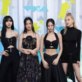 NEWARK, NEW JERSEY - AUGUST 28: (L-R) Lisa, Jisoo, Jennie and RosÃ© of Blackpink attends the 2022 MTV VMAs at Prudential Center on August 28, 2022 in Newark, New Jersey.  (Photo by Dimitrios Kambouris/Getty Images for MTV/Paramount Global)