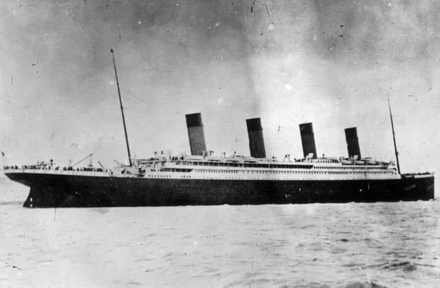 1912: The ill-fated White Star liner RMS Titanic, which struck an iceberg and sank on her maiden voyage across the Atlantic. (Photo by Hulton Archive/Getty Images)