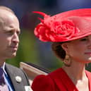 ASCOT, ENGLAND - JUNE 23: William, Prince of Wales and Catherine, Princess of Wales during the royal procession on day four during Royal Ascot 2023 at Ascot Racecourse on June 23, 2023 in Ascot, England. (Photo by Alan Crowhurst/Getty Images for Ascot Racecourse)

