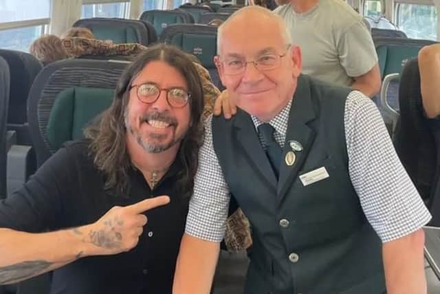 Dave Grohl took the 11:00am train from Paddington to Bath Spa on the Friday ahead of their performance at Glastonbury (Credit: GWR)